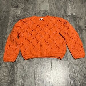 Moon River Vibrant Orange Knit Top